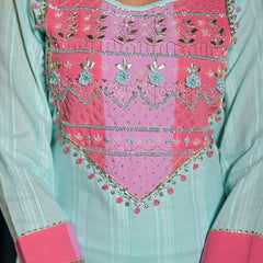 Sea Green Cotton Premium And Elegant Kurta Sets For Women