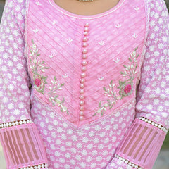 Cotton Embroidered Kurta Set