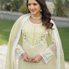 Cotton Embroidered Kurta Set