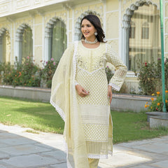 Cotton Embroidered Kurta Set