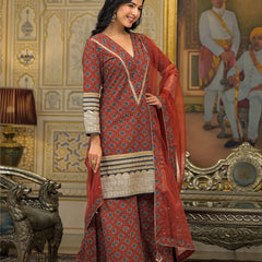 Maroon Cotton Premium And Elegant Kurta Sets For Women