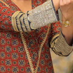 Maroon Cotton Premium And Elegant Kurta Sets For Women