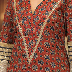 Maroon Cotton Premium And Elegant Kurta Sets For Women