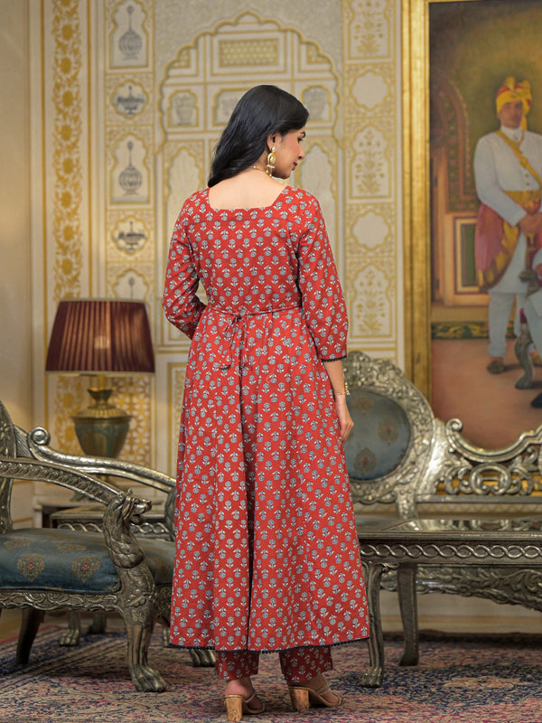 Maroon Cotton Premium And Elegant Kurta Sets For Women