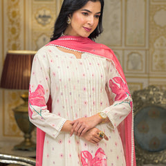 Pink Cotton Premium And Elegant Kurta Sets For Women