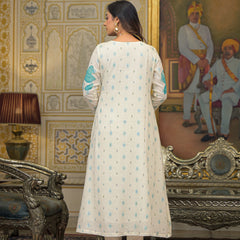 Sea Green Cotton Premium And Elegant Kurta Sets For Women