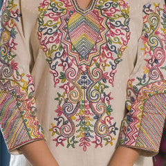 Off White Cotton Premium And Elegant Kurta Sets For Women