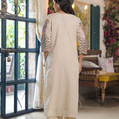 Off White Cotton Premium And Elegant Kurta Sets For Women