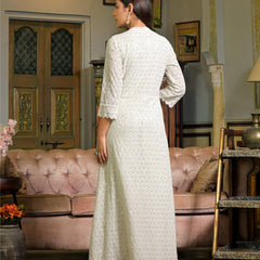Off-White Cotton Premium & Elegant Kurta Sets For Women