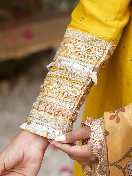 Yellow silk chanderi Premium And Elegant Kurta Sets For Women