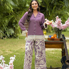 Printed Crepe Co-Ord Set with Palazzo