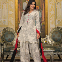 Beige Cotton Premium And Elegant Kurta Sets For Women