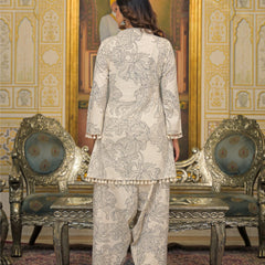 Beige Cotton Premium And Elegant Kurta Sets For Women