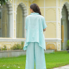 Sky Blue Kaftan Style Co-Ord Set for Women