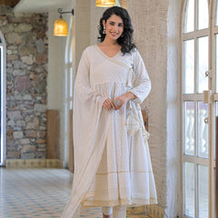 off-white-cotton- schiffly premium-and-elegant-kurta-sets-for-women