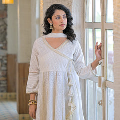 off-white-cotton- schiffly premium-and-elegant-kurta-sets-for-women