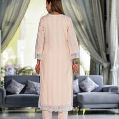 Peach Cotton Premium And Elegant Kurta Sets For Women