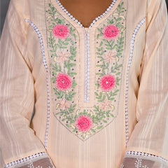 Peach Cotton Premium And Elegant Kurta Sets For Women