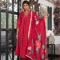 Maroon Cotton Premium And Elegant Kurta Sets For Women