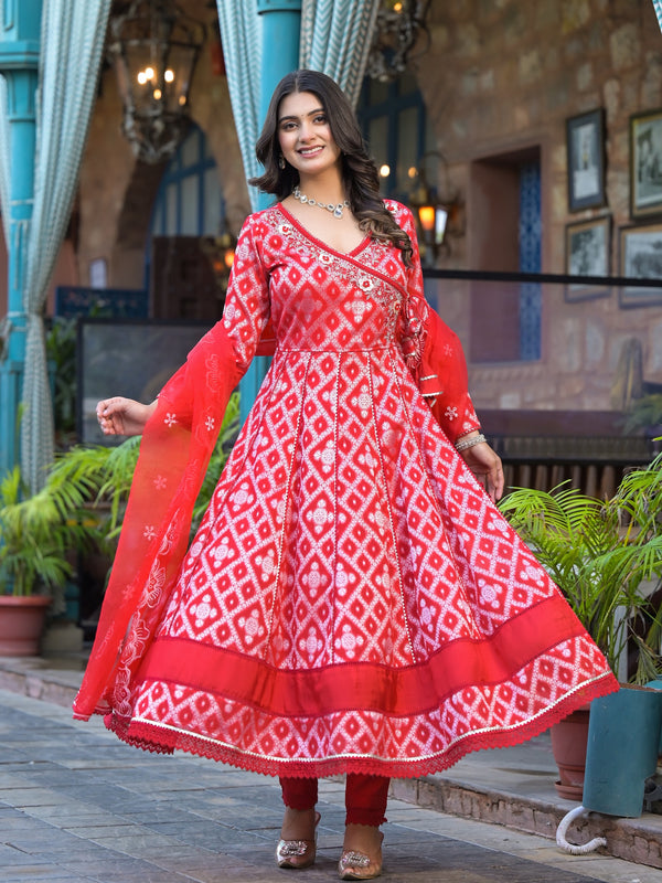 Premium Cotton Red Kurta Sets For Women