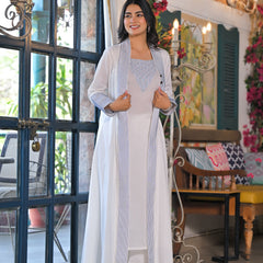 Blue Cotton Premium And Elegant Kurta Sets For Women