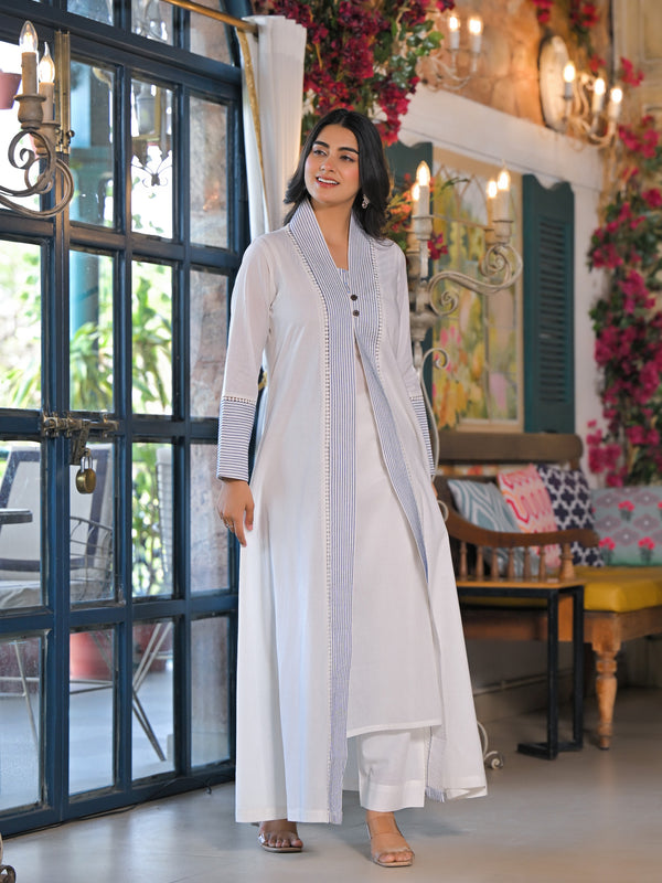Blue Cotton Premium And Elegant Kurta Sets For Women