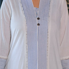 Blue Cotton Premium And Elegant Kurta Sets For Women