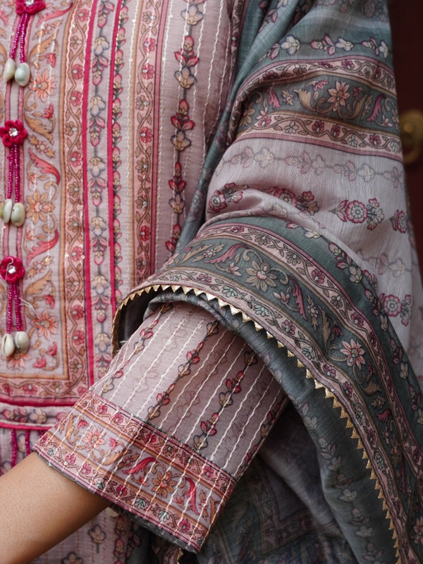 Beige chander Premium And Elegant Kurta Sets For Women