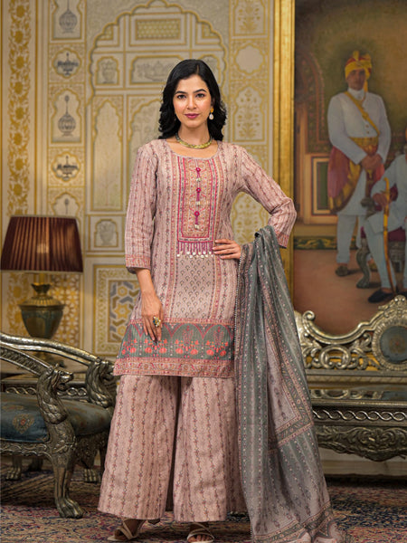 Beige chander Premium And Elegant Kurta Sets For Women