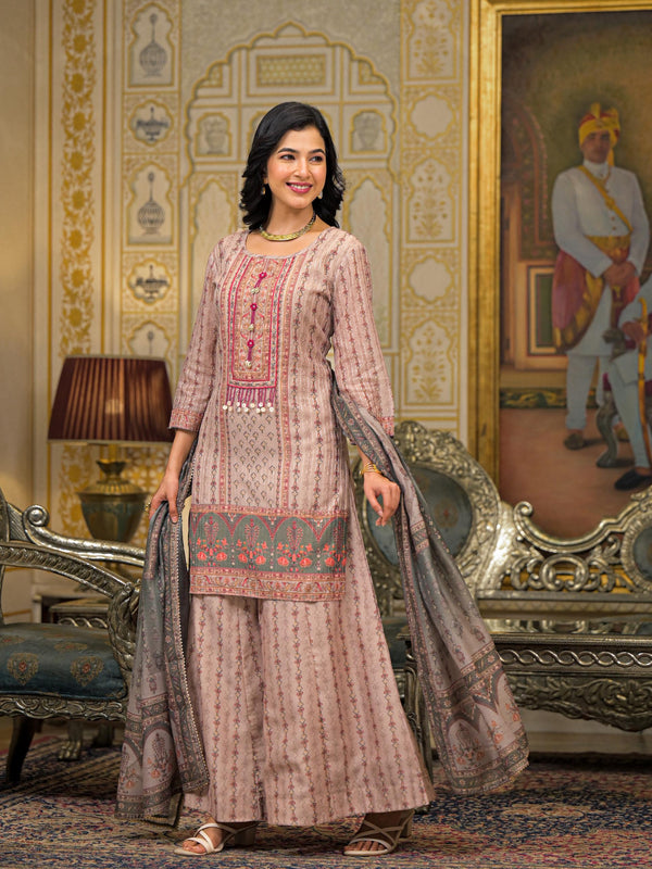 Beige chander Premium And Elegant Kurta Sets For Women