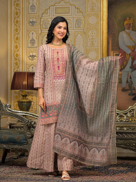 Beige chander Premium And Elegant Kurta Sets For Women