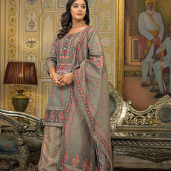 Beige Chanderi Printed Kurta Set For Women