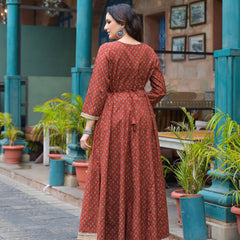 Maroon Cotton Premium And Elegant Kurta Sets For Women