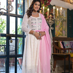 Pink Cotton Premium And Elegant Kurta Sets For Women