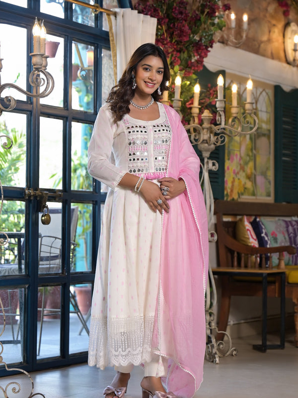 Pink Cotton Premium And Elegant Kurta Sets For Women