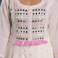 Pink Cotton Premium And Elegant Kurta Sets For Women