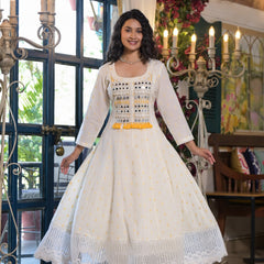 Premium Cotton Kurta Sets with Yellow Dupatta