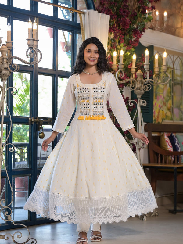 Premium Cotton Kurta Sets with Yellow Dupatta