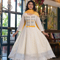 Premium Cotton Kurta Sets with Yellow Dupatta