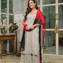 Beige Cotton Premium And Elegant Kurta Sets For Women