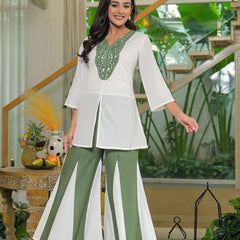 Olive Green Crape Premium And Elegant Kurta Sets For Women