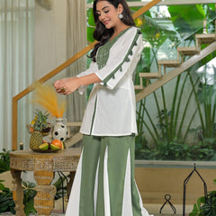 Olive Green Crape Premium And Elegant Kurta Sets For Women