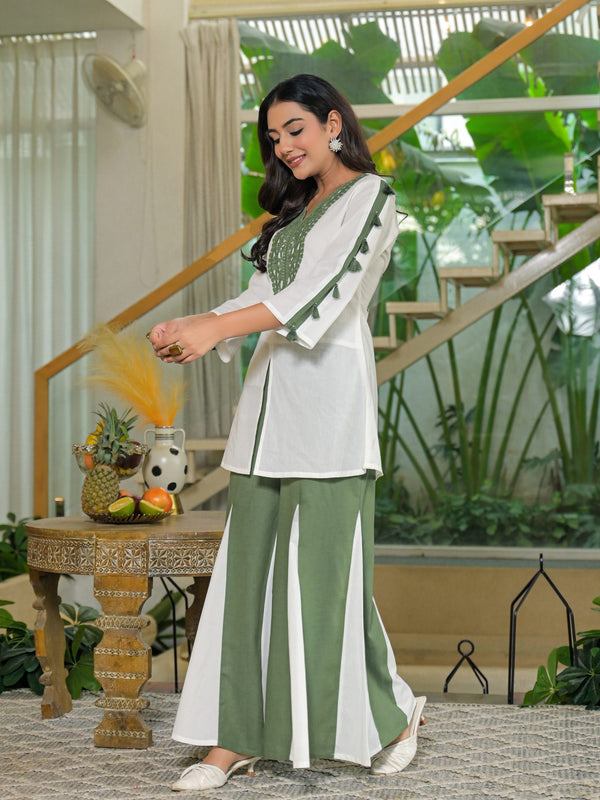 Olive Green Crape Premium And Elegant Kurta Sets For Women