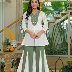 Olive Green Crape Premium And Elegant Kurta Sets For Women