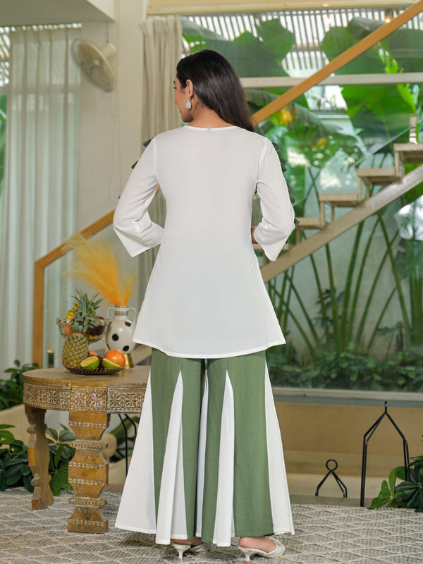 Olive Green Crape Premium And Elegant Kurta Sets For Women