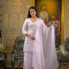 Premium Cotton Pink Kurta Sets For Women