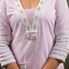 Premium Cotton Pink Kurta Sets For Women