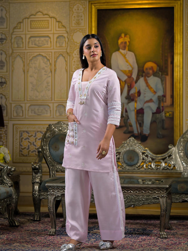 Premium Cotton Pink Kurta Sets For Women
