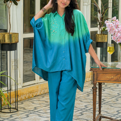Ombre Cotton Co-Ord Set for Women