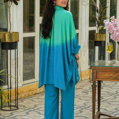 Ombre Cotton Co-Ord Set for Women